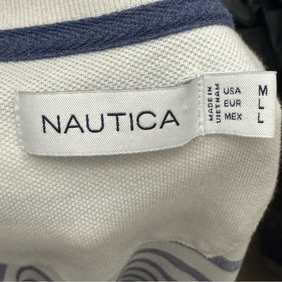 Nautica Blue and white Polo Shirt Classic Stripes - Picture 4 of 4